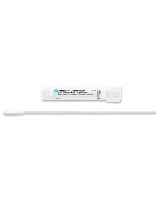 Écouvillon général avec milieu de transport blanc 1ml ''Large''