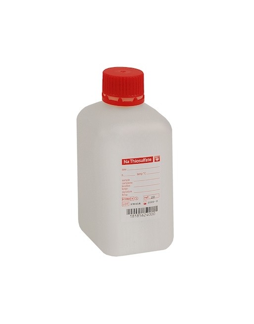 Flacon d'échantillonnage d'eau 250ML avec thiosulfate de sodium