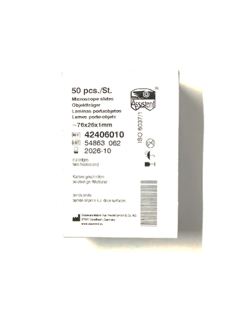 Lames porte-objet 76x26mm Plage dépolie