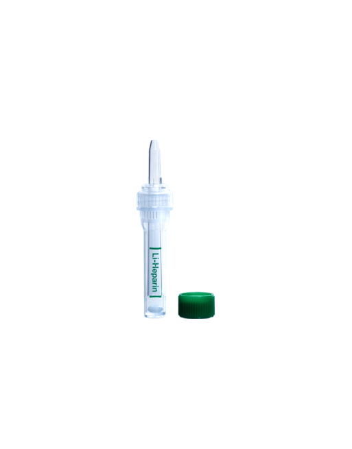 Multivette® 600 Héparine de lithium LH, 600 µl, bouchon vert, bouchon à vis