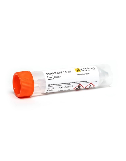 Récipient à selles avec SAF Solution (Parasitologie)