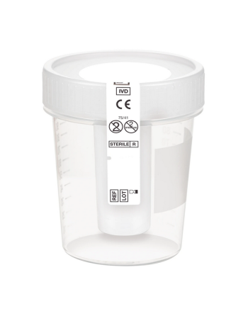 100ml Récipient à urines NFT avec dispositif de transfert intégré sans aiguille